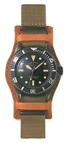[���@�[�O�E�H�b�`�J���p�j�[]VAGUE WATCH Co. �r���v BLK SUB(�u���b�N �T�u) �~���^���[ GUIDI&ROSELLINI���U�[����t BS-L-B002 �����Y