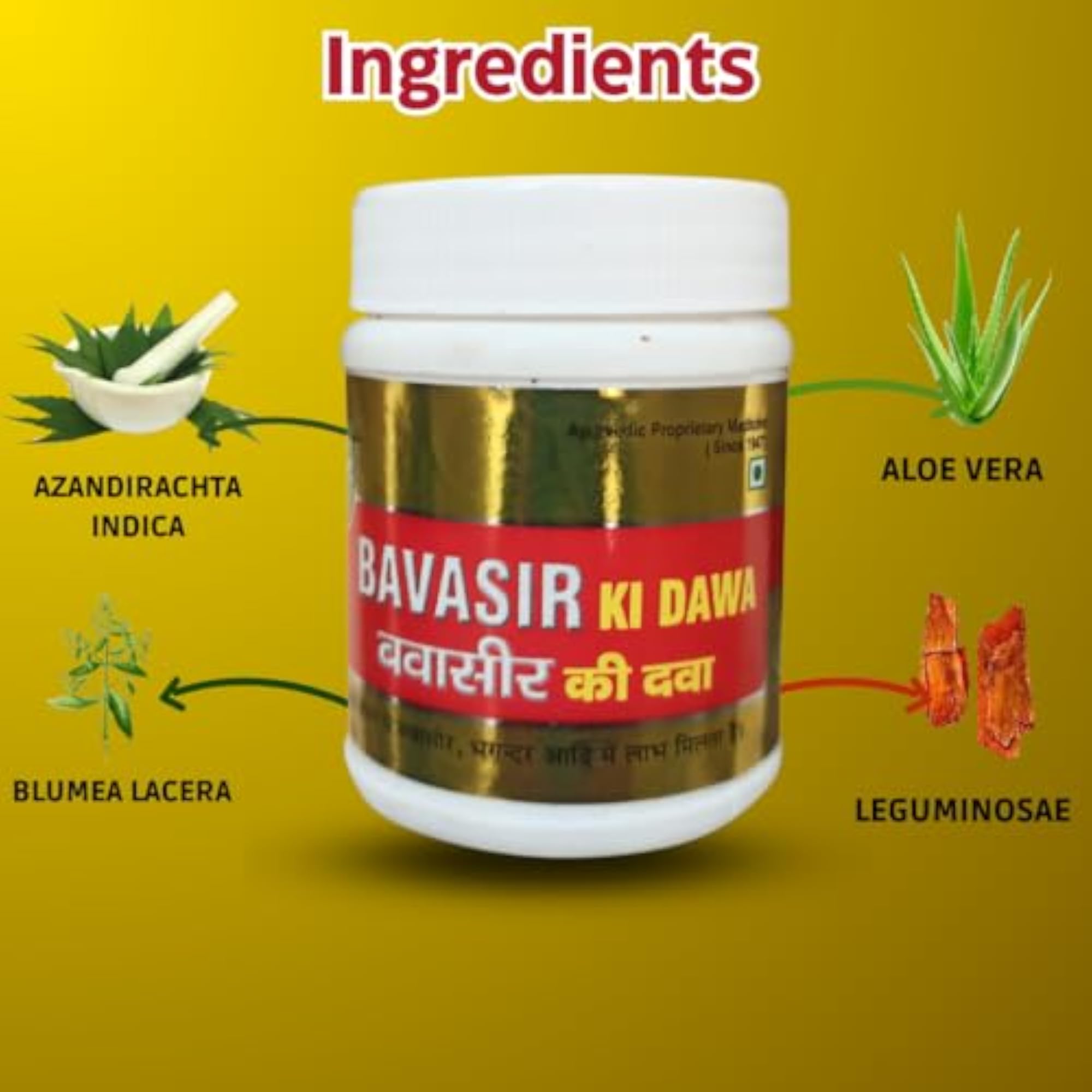 Bavasir Ki Dawa - Ayurvedic Supplement for Piles 60 Capsules