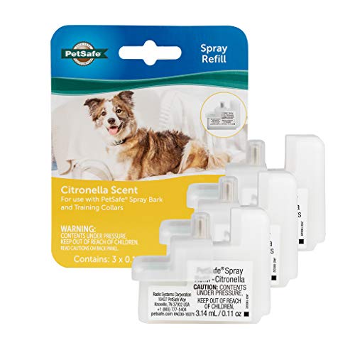 PetSafe Spray Bark Citronella Refill, Replacement Cartridges Spray Bark Collar, Refill Cartridge Only, Collar Not Included, 3-Pack