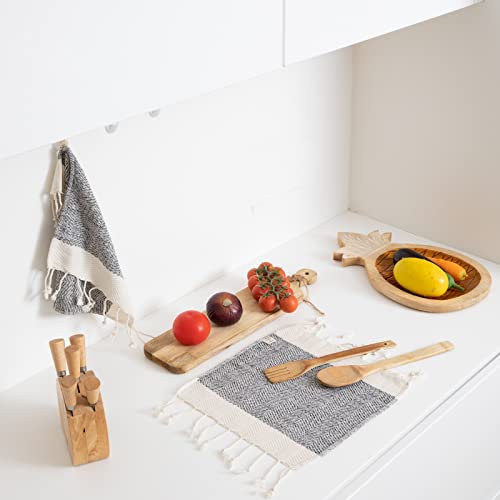 Smyrna Turkish Cotton Herringbone Series Kitchen Dish Towels Pack Of 6 thumb #2