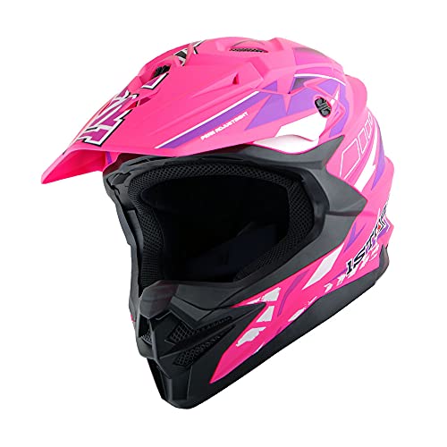 1Storm Motocross Adult Helmet Downhill Mountain Bike Helmet Bmx Mx Atv Dirt Bike Storm Style Hf803; Storm Pink #TOP1