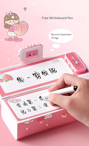 Image of New Cartoon Theme Pencil Box with Push Pull Eraser Set for Kids | Suitcase Style Password Lock Stationery Organizer | School Supplies Gift Combo for Boys & Girls (Nini Happy Purple + Eraser)