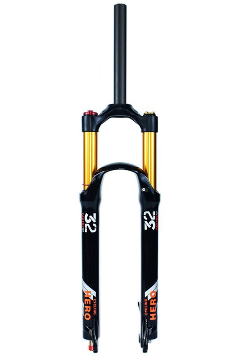 Widelec pneumatyczny MTB 26/27,5/29'' zawieszenie roweru górskiego 100 mm podróż odbicie regulowane 1-1/8 1-1/2 hamulec tarczowy przedni rower QR 9 mm HL/RL (kolor: prosta instrukcja, rozmiar