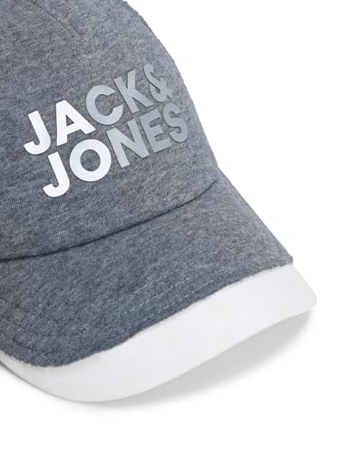 Image of JACK & JONES Men Grey Jersey Panel Baseball Cap