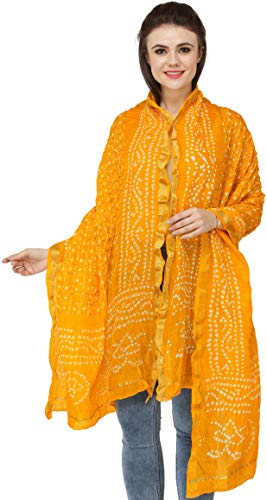 Bandhani Tie-Dye Gharchola Dupatta from Jodhpur with Golden Thread Weave2