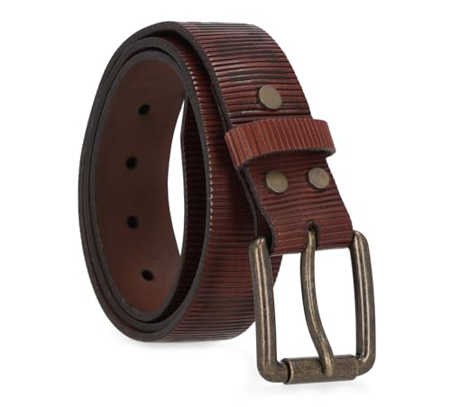 Harley-Davidson Men's Laser H-D Logo Genuine Leather 38mm Belt - Brown2