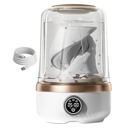 USB Clothing Washer - 2L Mini Laundry Machine with 3 Gear Settings | Portable Dorm Apartment Travel Washing Device, Panty Sock Towel Delicate Fabric Cleaner, Compact Home Camping