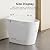 WITMYA Smart Toilet with Bidet Built In, One Piece Modern Toilet, Heated Seat, Tankless 1.28 GPF, Auto Open/Close Lid, Foot Sensor, Self-Cleaning Nozzle, Warm Air Dryer, LED Display, Compact Design