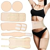 Castor Oil Pack Wrap, 8 Pcs Reusable Castor Oil Pack Wraps with Adjustable Straps, Caster Oil Packs for Stomach Neck Legs Arms Chest, Cotton Wrap Machine Washable Anti Leak