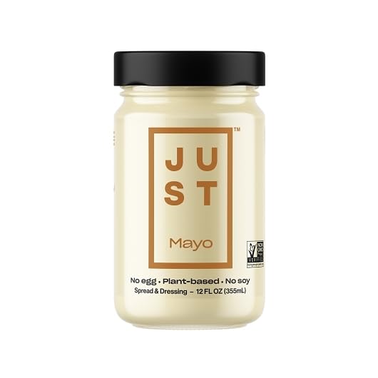 Just Mayo Original Mayonnaise, Vegan, Egg Free, 12 Fluid Ounces (Pack Of 6)