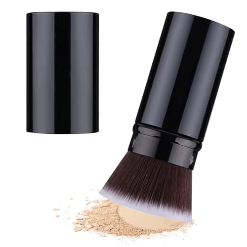Brocha de maquillaje retráctil, portátil, multifuncional, cepillo extensible para mezclar la cara, para bronceador, crema, líquido, escenario, niñas y mujeres