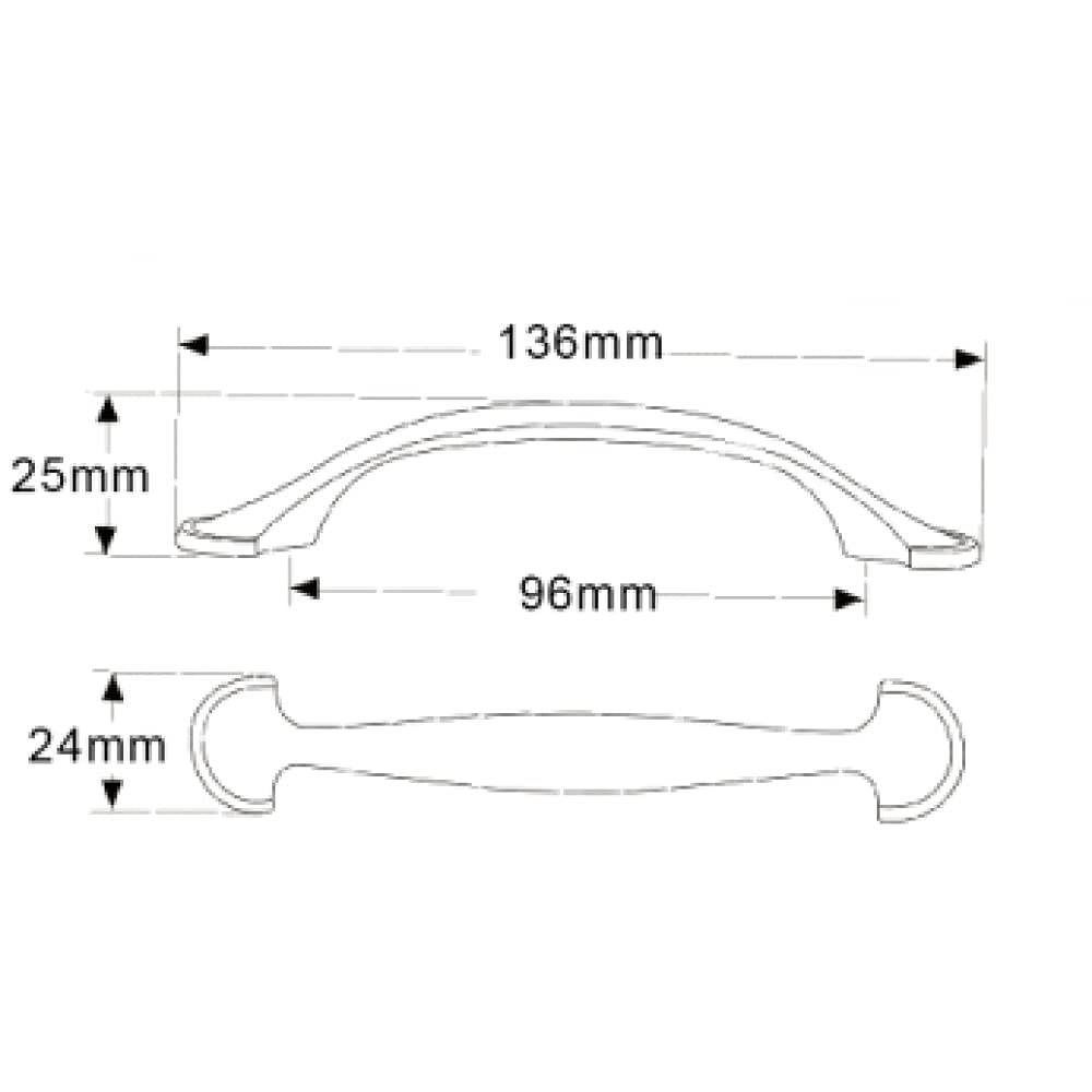 Vintage Brushed Nickel Cabinet Pull - 88433SN, 3-3/4 in (96 mm) — KHTUMEWARE
