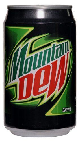 Mountain Dew US Style Soda (fabriqué en UE) : boîte de 12 canettes de 330 ml
