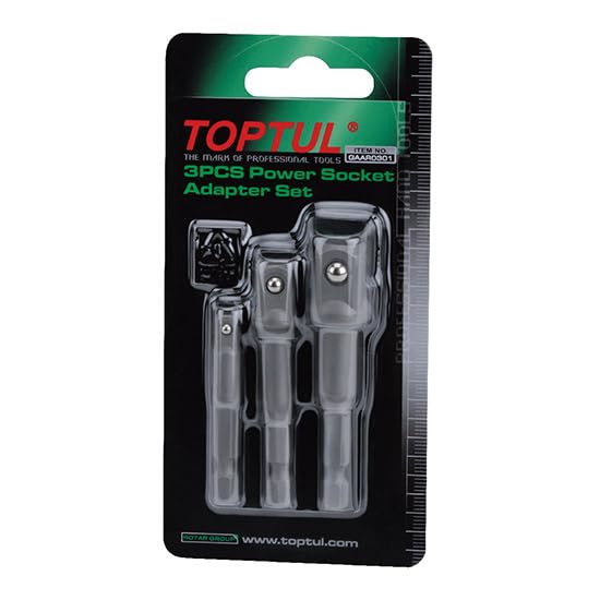 Toptul 3PCS Power Socket Adapter Set (B0CGD7BW35) Amazon Price History, Amazon Price Tracker
