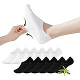 FALARY Füsslinge Damen 35-38 Sneaker Bambus Socken Herren 6 Paar Unsichtbare Unisex Bambussocken...