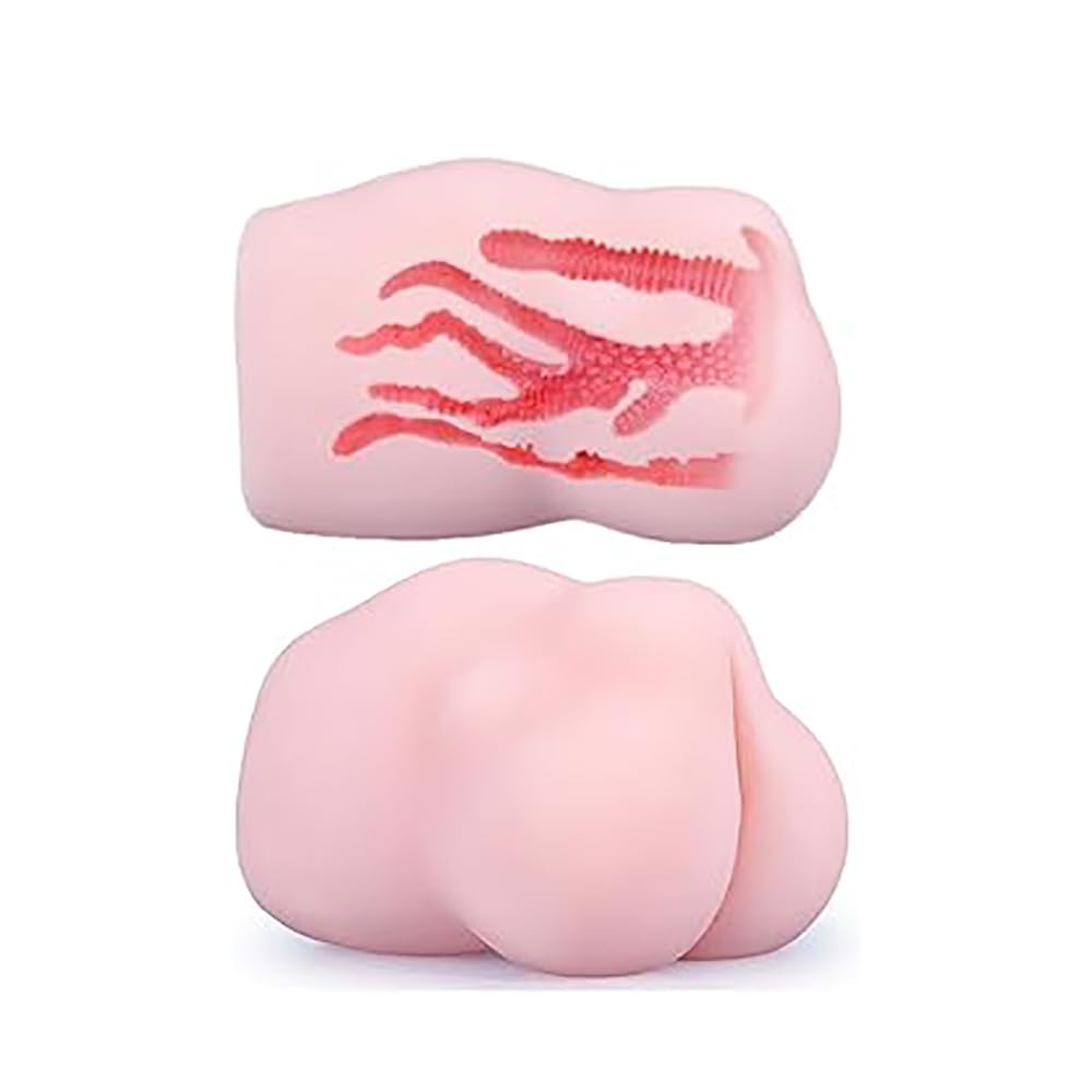 Realistischer Vagina Masturbator 3 Löcher 6 Kanäle Masturbator 3D-Vagina Taschenmuschi Rosa Erotisches Sex toy mit Massagegranulat Kanal Masturbation Sexspielzeug für Männer Profispieler