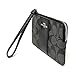 Coach F58035 Corner Zip Wristlet in Signature Coated Canvas with Leather Stripe Black Smoke - Black
