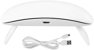 Secador de luz de arte de unhas, secador de arte de unhas, ferramentas de arte de unhas dobrável 6W lâmpada de unha UV, lâmpada de cura de gel mini lâmpada de cura de manicure lâmpada de gel de unhas (branco)