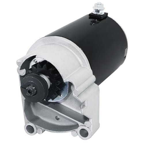 Image of Starter New Replacement for Briggs and Stratton 16 Teeth 399928 498148 495100, 14 16 18 HP 1996-1998 Air Cooled Briggs V Twin Cylinder HD 108mm Horizontal & Vertical System SBS0009 410-22010 5744N