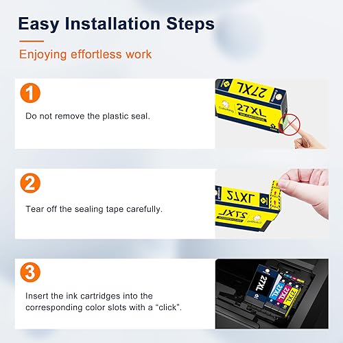 ColorKing 27XL Multipack Compatible for Epson 27 27XL Ink Cartridges for Epson Workforce WF-3620 WF-7110 WF-7720 WF-3640 WF-7210 WF-7710 WF-7715 WF-7610 WF-7620 （12-Pack） - Image 5