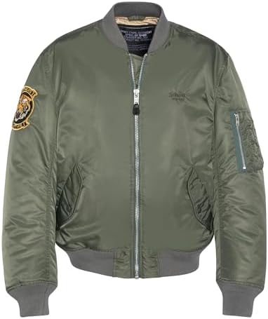 Schott NYC Herren Macampsukars-us Vert-XXXL Jacke, grün, 3XL Größen Tall