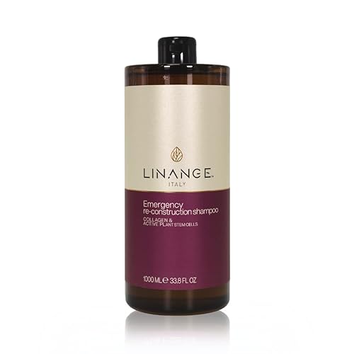 Miniatura 6 de Linange Champú de reconstrucción de emergencia para cabello muy dañado con colágeno, queratina y manteca de karité, champú nutritivo y
