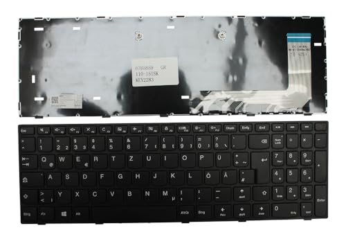 Clavier pour Lenovo IdeaPad 110-15ISK noir avec cadre de rechange pour PC portable