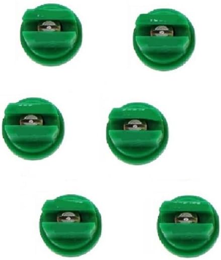 Pack of 6 - TeeJet Flat Spray Tips Green 110° Polymer w/SS Insert Visiflo TP110015VS