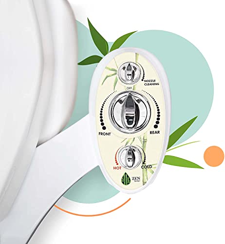 Buy 2 get 3 Zen Bidet WARM - Hot and Cold Water Brass Components - Dual Nozzle Toilet Seat Attachment with Self Cleaning Nozzles and Ceramic Valves. Designed FOR U.S. and Canada. Will not work in other countries.
