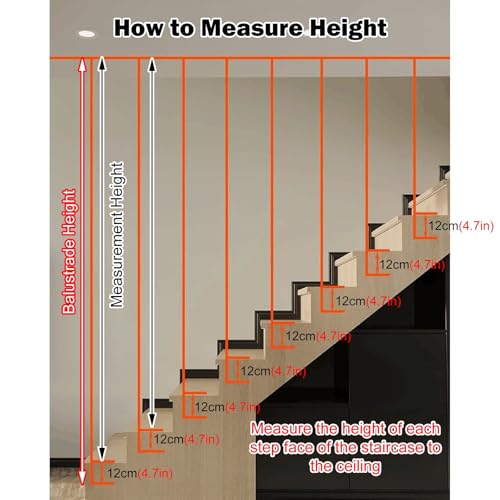 Barreaux d'escalier réglables en fer 50-240 cm