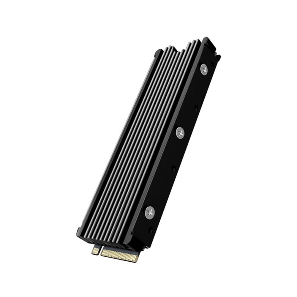 M.2 Heatsink, NVMe 2280 PS5 SSD Heat Sink, Double-Sided Heat Sink, with Thermal Silicone pad, Computer PC PCIE M2 SSD Cooler for Samsung 980 970 EVO Plus SN850 SN750 SN570 Firecuda 530 (Black)