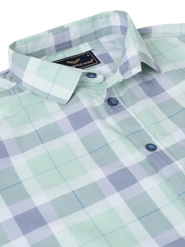 Image of Majestic Man Men Box Checkered Slim Fit Cotton Casual Shirt