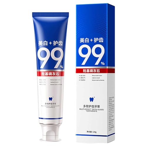 Hydroxyapatite Toothpaste, Hydroxylapatit Zahnpasta,Schutz des Zahnschmelzes Stärkung der Zähne, Fluoridfreie Zahnschmelzreparatur Linderung von Zahnempfindlichkeit (Blue, 5x19x4cm)