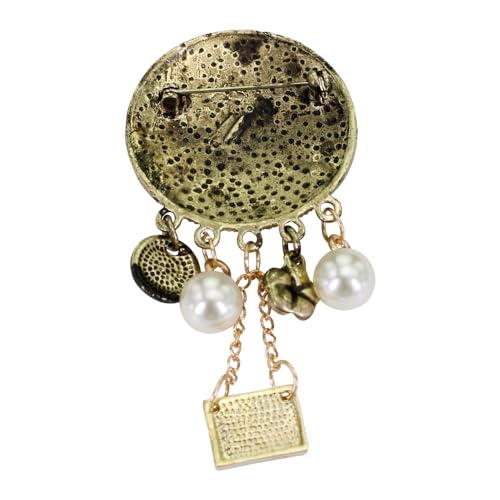 Image of Leopard Brooch Pin Jewelry Vintage Spotted Leopard Rhinestone Crystal Brooch Pin Lapel Pins Back