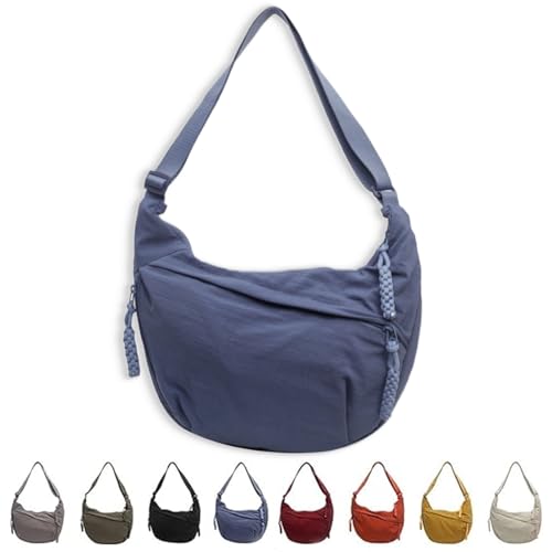 Limorence Crossbody Bag, Limorence Crescent Crossbody Bag, Women's Fashion Plain Color Nylon Crossbody Bag