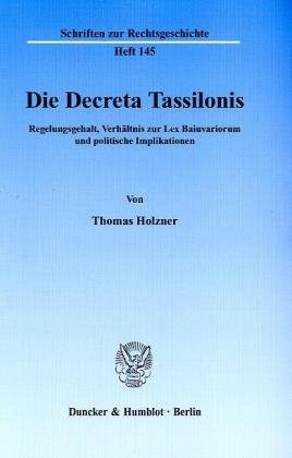 Die Decreta Tassilonis