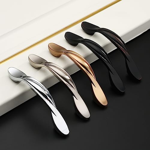 Image of Asidrama 10 Pack 3 Inch(76mm) Champagne Bronze Kitchen Cabinet Handles, Cabinet Pulls Kitchen Cabinet Hardware for Cupboard Drawer Pulls