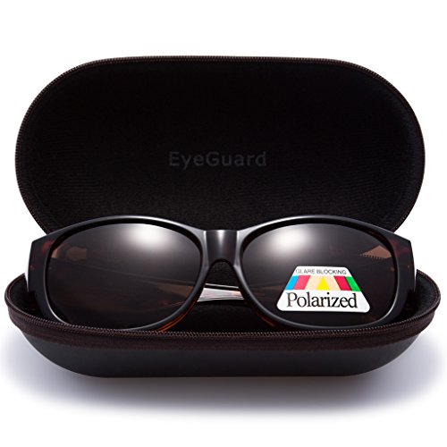 EYEGUARD Polarized Fit Over Sunglasses, Women's Modern Rectangular Glasses, UV400 Protection2