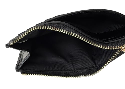 Tory Burch Women's Britten Embossed Zip Card Case Wallet (Black)3