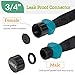 LINEX Flat Soaker Hose 100 ft for Garden Beds, 1/2'' x 50 ft 2 Pack Drip Irrigation Hoses Save Water 80% Heavy Duty for Vegetable