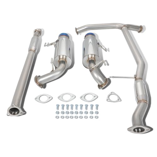 BEZT Stainless Steel Cat Back Exhaust System Dual