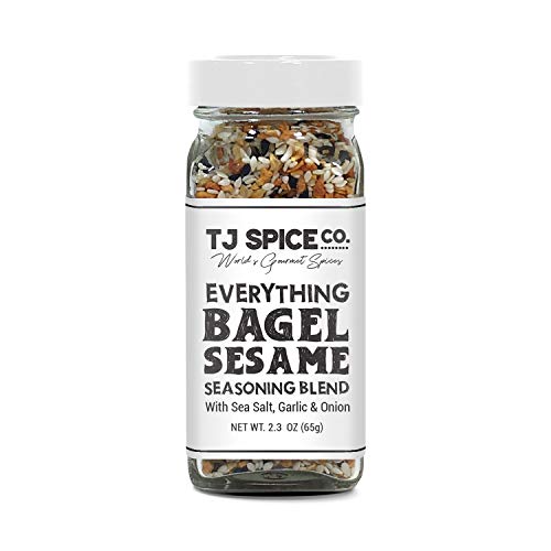 TJ Spice Company Everything but the Bagel Sesame With Sea Salt, Garlic and Onion, Delicious Blend of Sea Salt and Spices Garlic Powder Onion Flakes