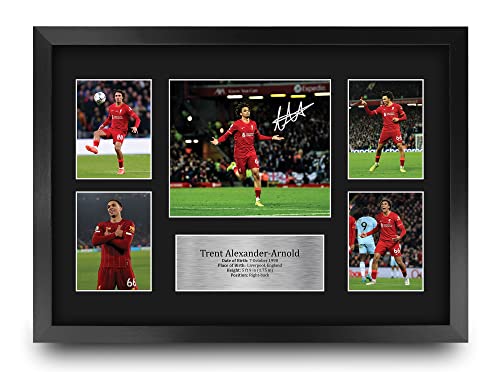 Poster encadré Alexander-Arnold autographe imprimé A3 Liverpool sans reflets