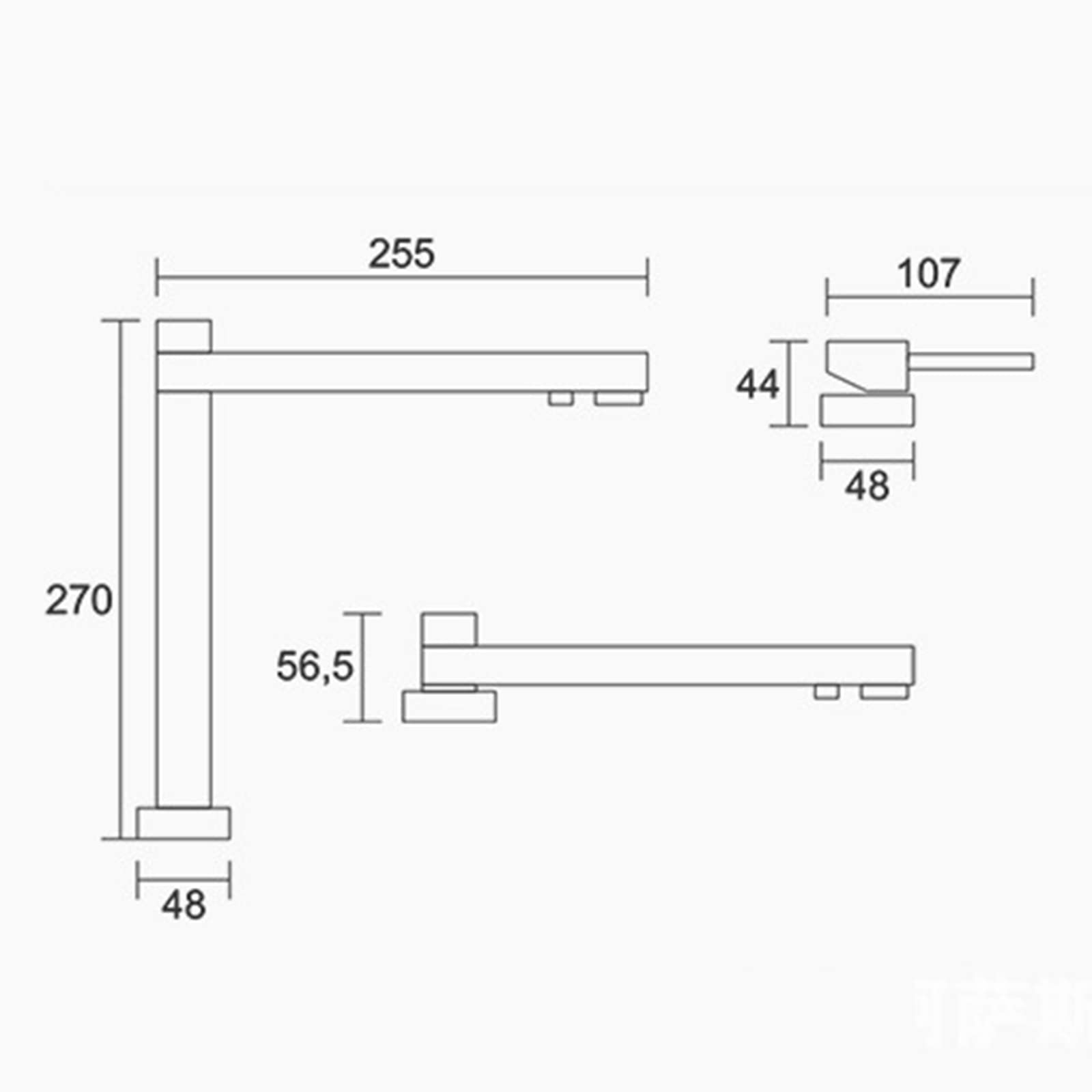 Grifo de 3 vías, grifos para fregadero, ideal para instalación en ventanas, grifo de 3 vías, níquel cepillado, caño giratorio de 360 grados, grifo de agua potable, grifos para fregadero, monoman