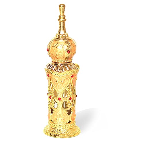 Ferry Pier Castle leere Vintage-Parfümflasche, nachfüllbar, für ätherische Öle, 10 ml, goldfarben Cover