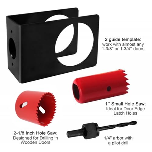 Kit para instalar cerraduras en puertas de madera miniatura 4
