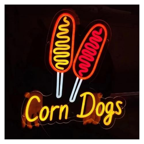 Néon décoratif Corn Dog avec lumière LED de table et murale USB