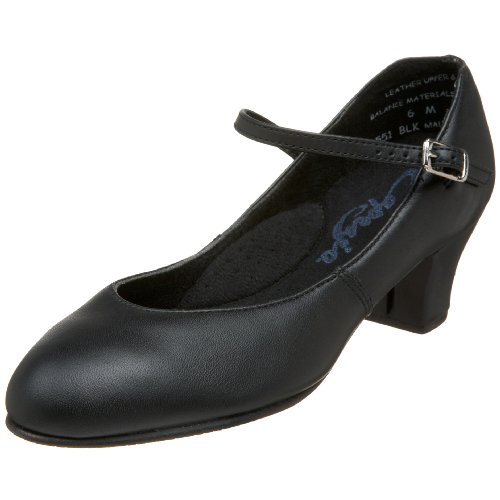 Capezio Women's Jr. Footlight Character Shoe,Black,7.5 M US