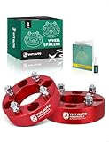 YHTAUTO 4X110mm Wheel Spacers 1.5 Inch Fits Honda, Suzuki, Can-Am, Bombardier, Kawasaki, Yamaha Model, Grizzly, King Quad, Foreman Tire Spacers w/ M10x1.25 Studs, 74mm Center Bore 4 Lug 2PCS Reds