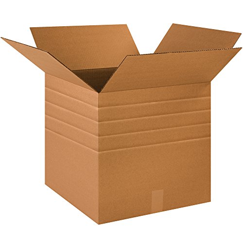 Image of Boxes Fast Multi-Depth Corrugated Boxes, 18 inch x 18 inch x 18 inch, Kraft (Pack of 20)